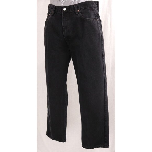 Levis 550 Jeans Mens Size 38 x 30 Black Relaxed Fit Straight Leg Denim Pants VTG - Picture 6 of 13